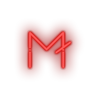 red 242_moon_coin_coin_crypto_crypto_currency led neon factory