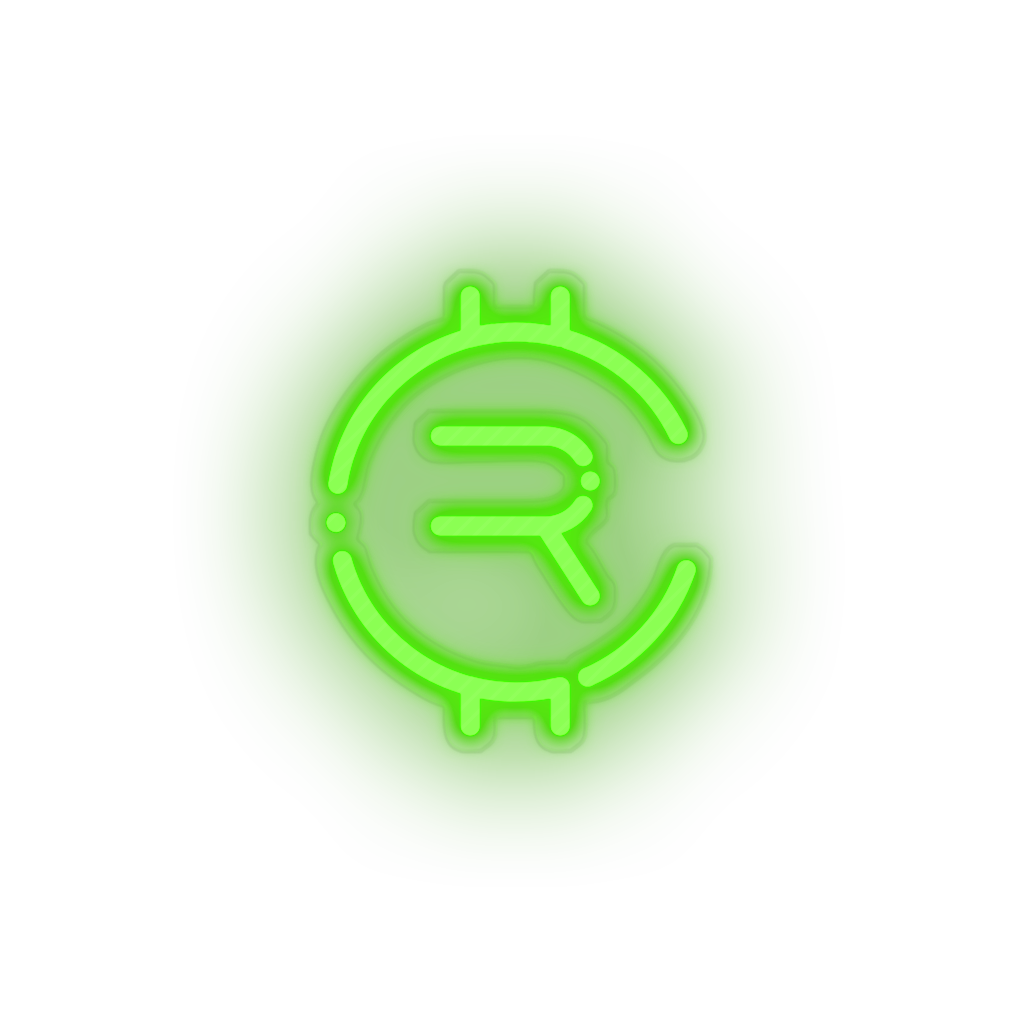 Rubycoin Coin Neon Sign - Crypto Currency Led Neon Decor