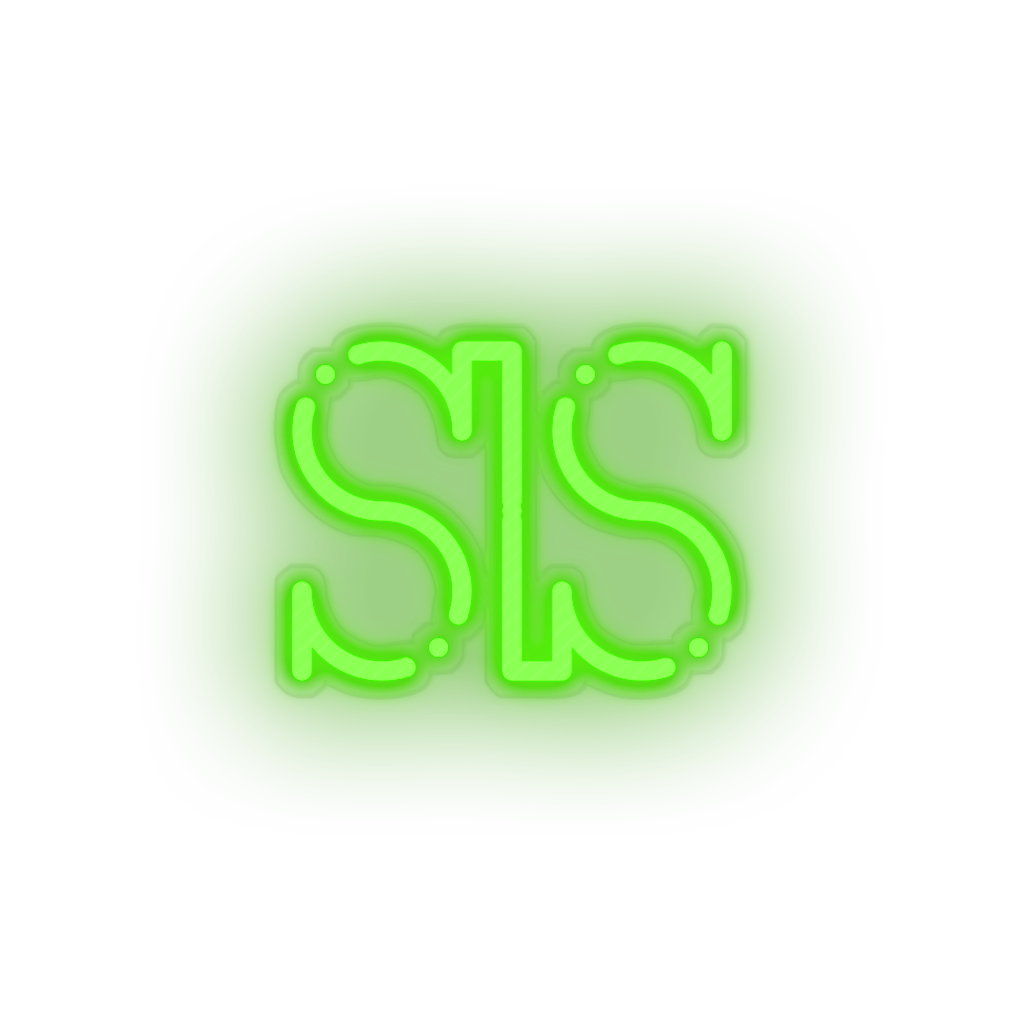 green 256_salus_coin_crypto_crypto_currency led neon factory
