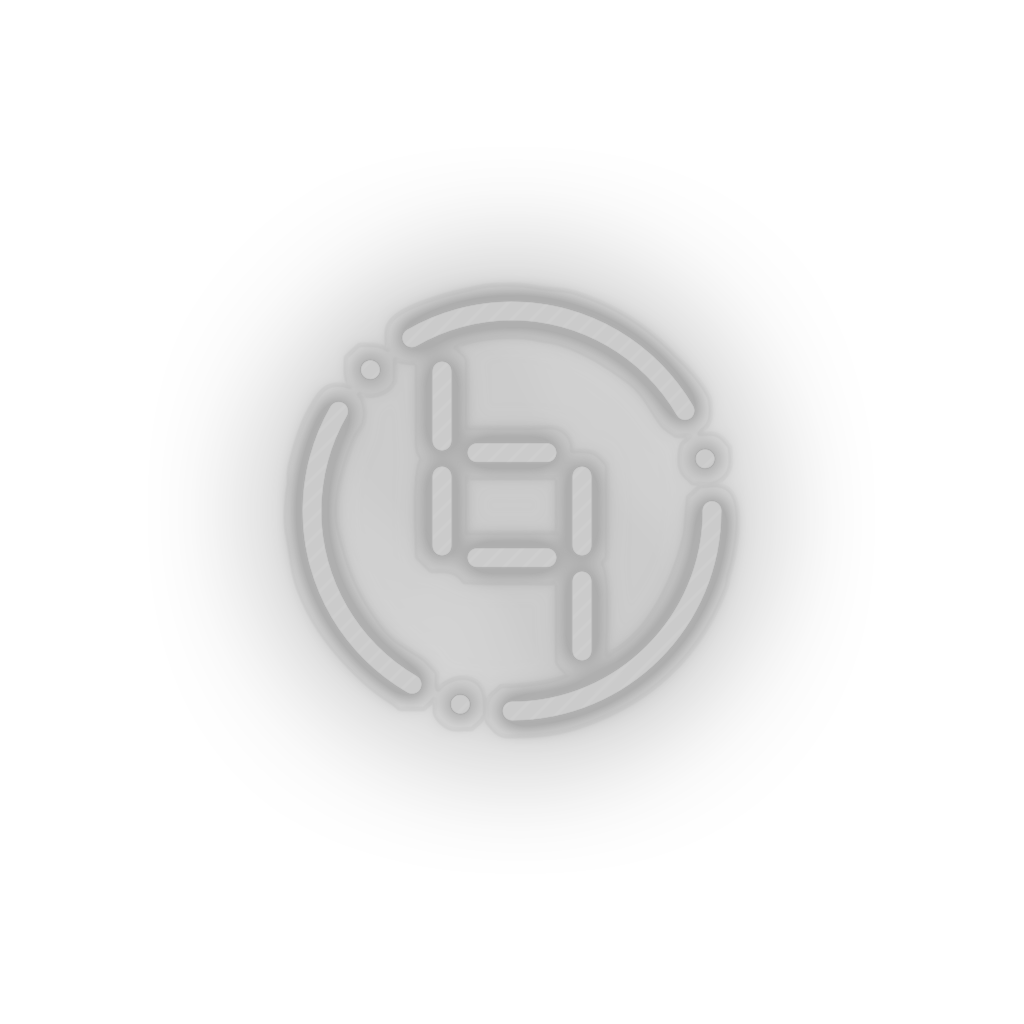 white 263_ybcoin_coin_crypto_crypto_currency led neon factory