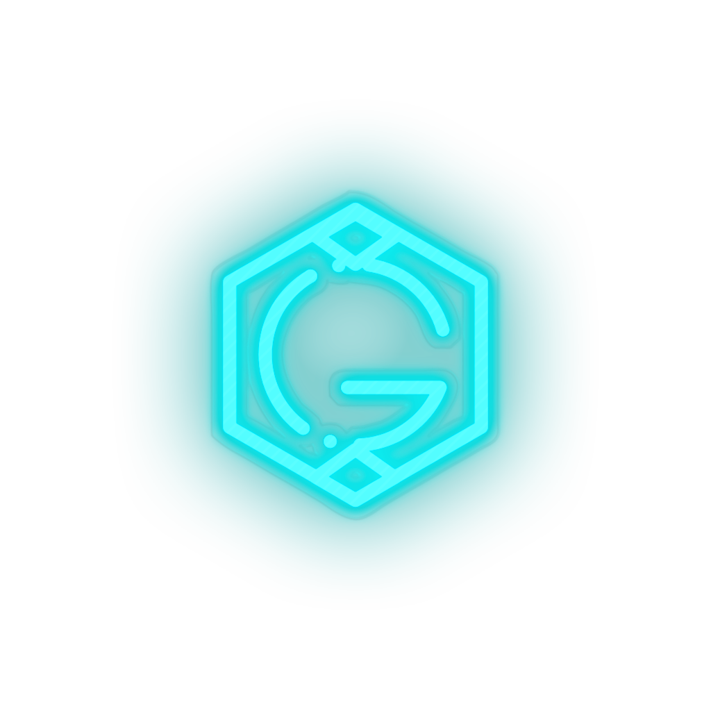 Grid Coin Neon Sign - Crypto Currency Led Neon Decor