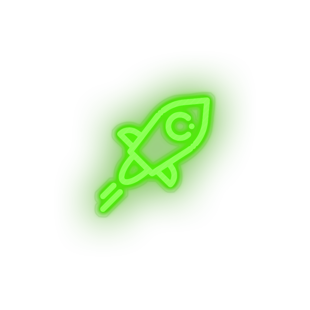 green 296_lumens_coin_crypto_currency_line led neon factory