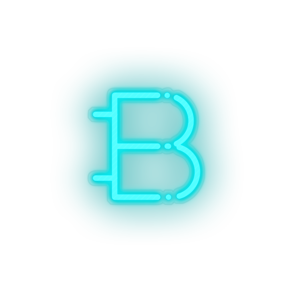 ice_blue 313_bytecoin_coin_crypto_cryptocurrency_currency led neon factory