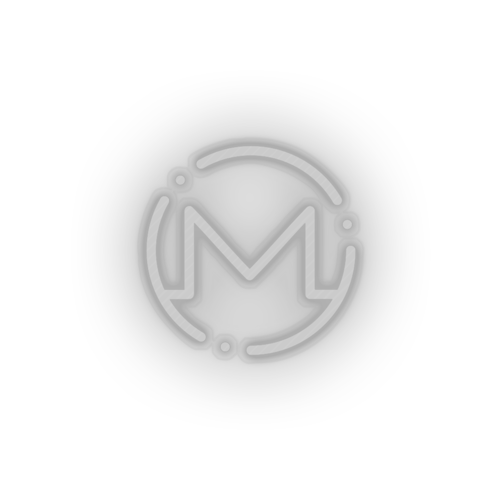 white 324_monero_coin_crypto_crypto_currency led neon factory