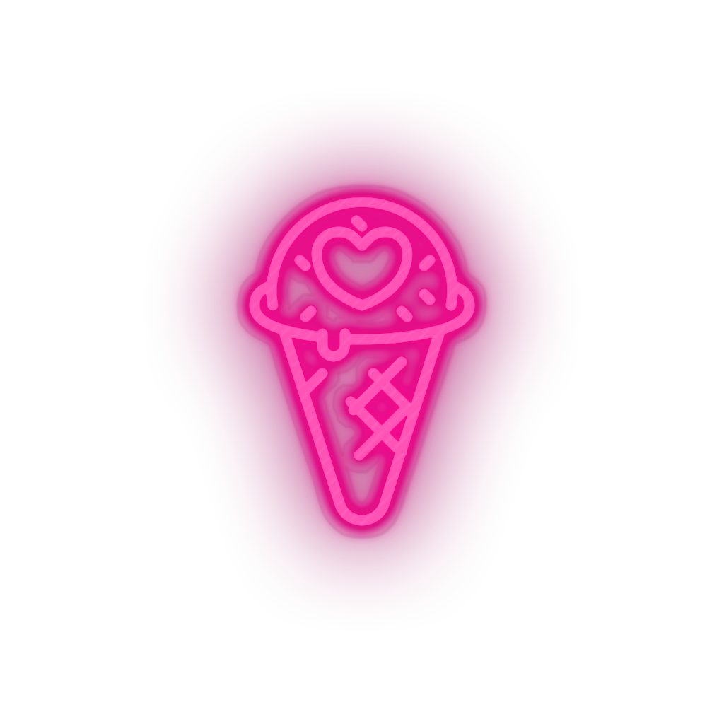 Ice cream Heart ice cream love relationship romance sweet valentine day Neon led factory
