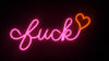 fuck neon sign heart
