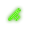 green pencil_erase led back to school education erase pencil student study write neon factory