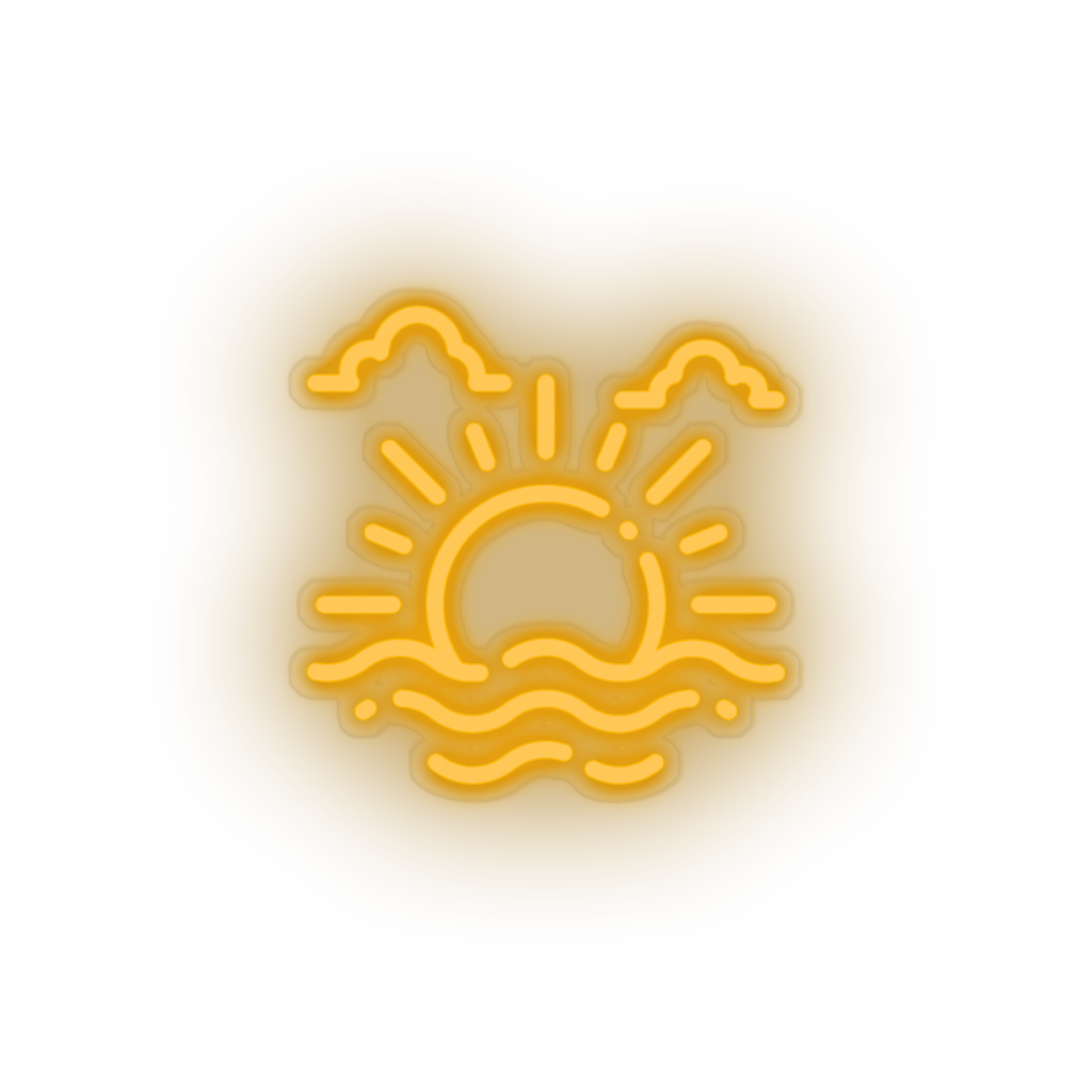 warm_white sunset_sunrise led beach holiday sea summer sun sunset sunrise vacation neon factory