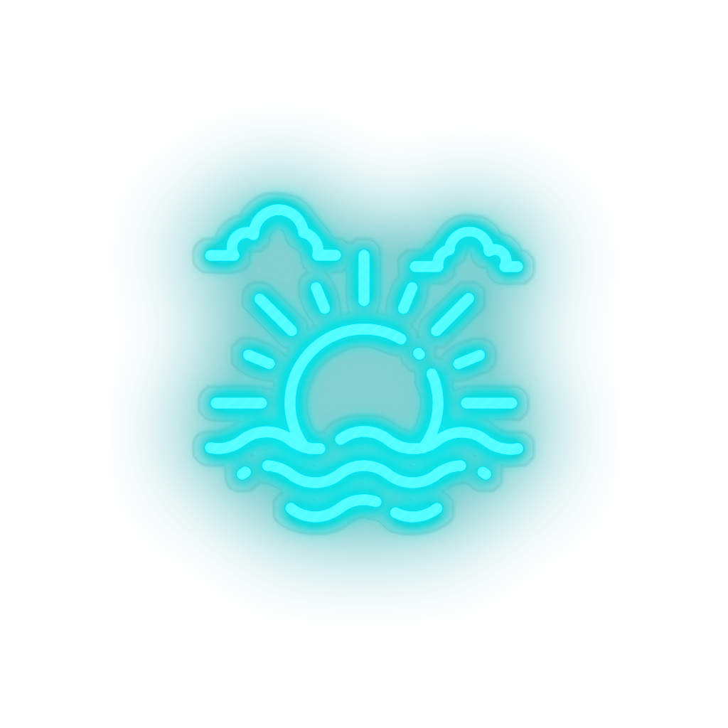 ice_blue sunset_sunrise led beach holiday sea summer sun sunset sunrise vacation neon factory