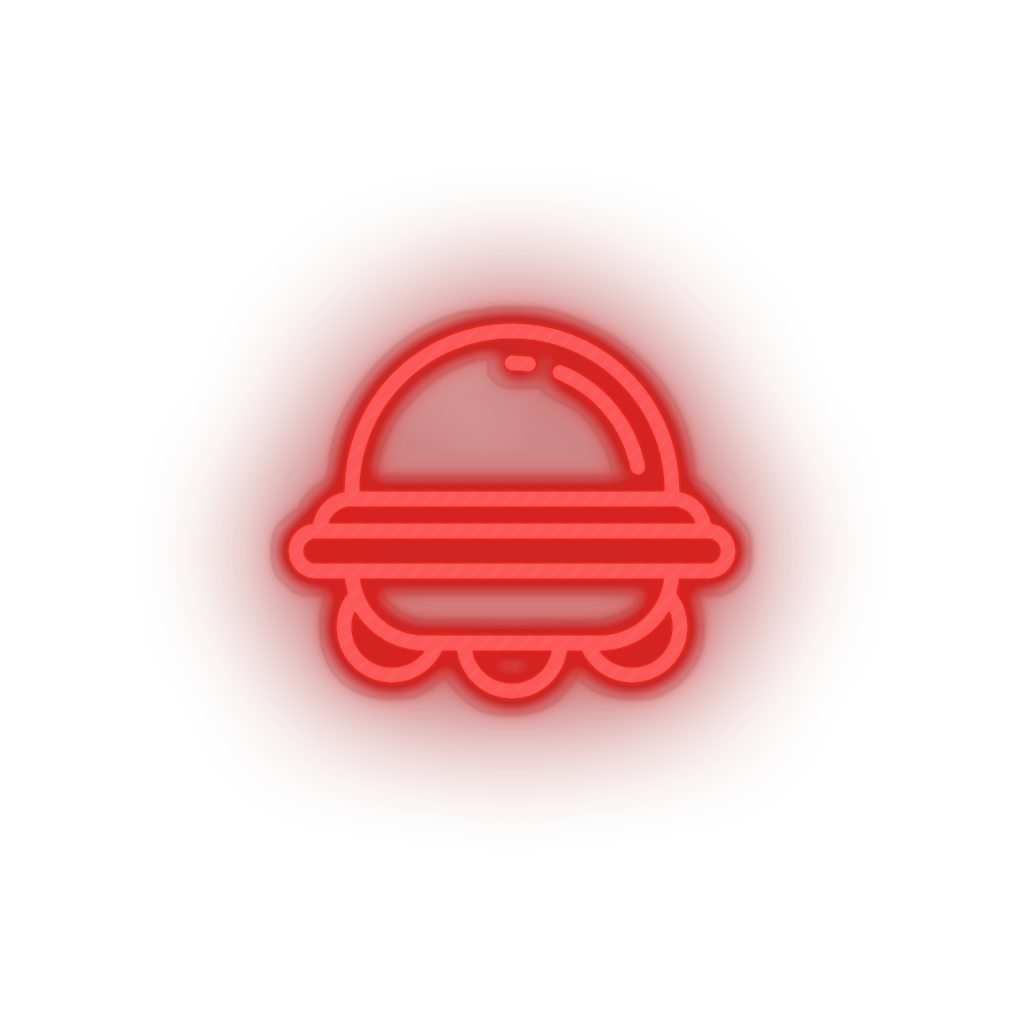 red ufo led adventure alien astronomy outer space space space ship ufo neon factory