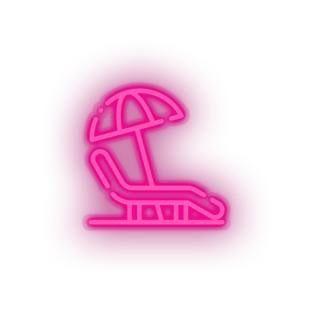 pink beach_chair led beach beach chair holiday lounger chair summer umbrella vacation neon factory