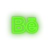 green behance social network brand logo led neon factory