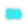 ice_blue behance social network brand logo led neon factory