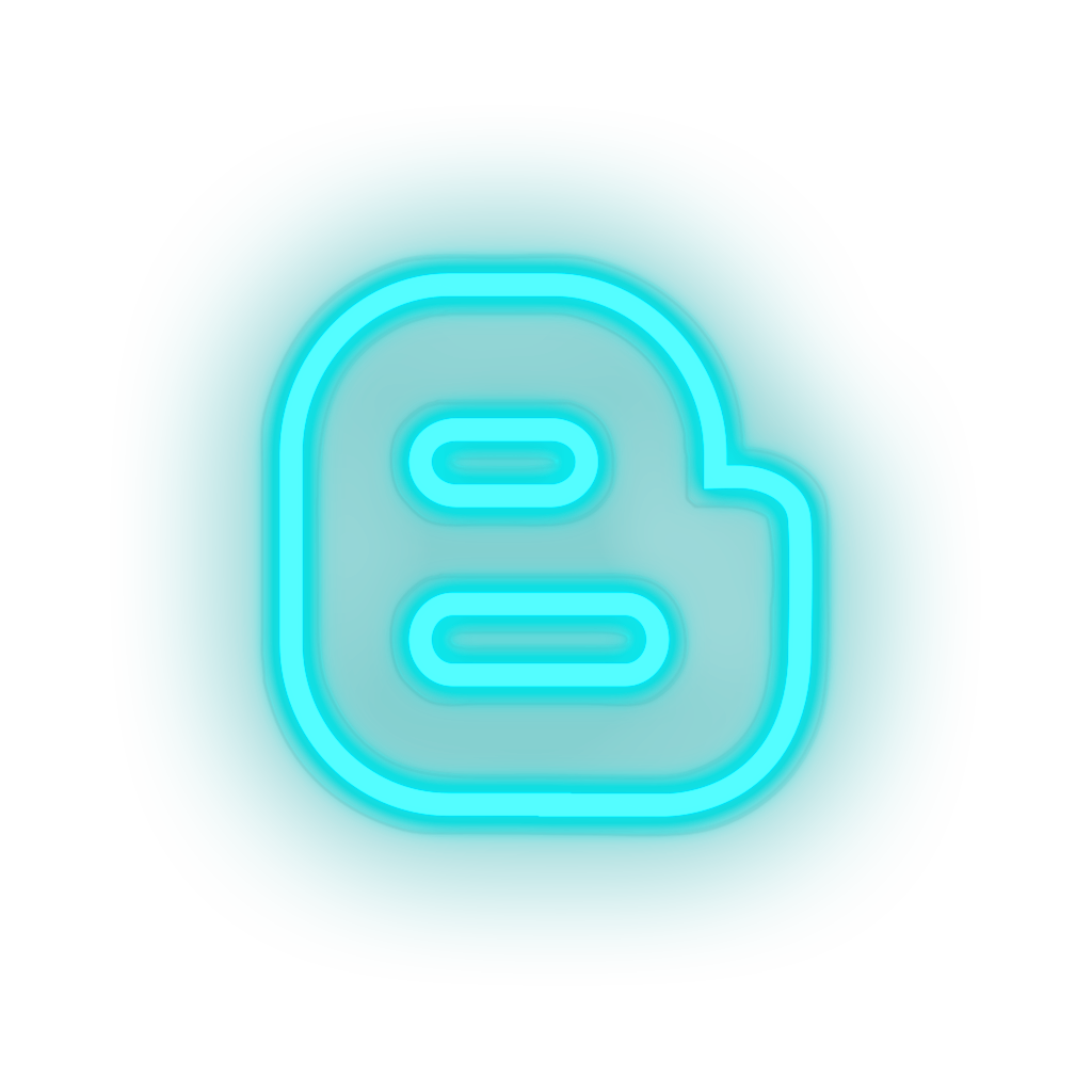 ice_blue blogger social network brand logo led neon factory