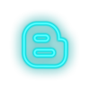 Load image into Gallery viewer, ice_blue blogger social network brand logo led neon factory