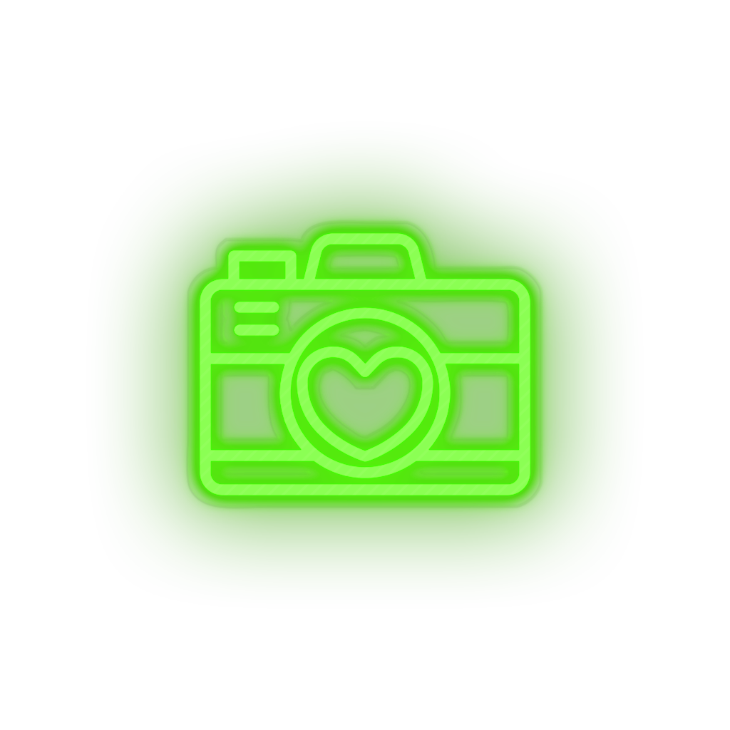 green camera led camera image love picture relationship romance valentine day neon factory