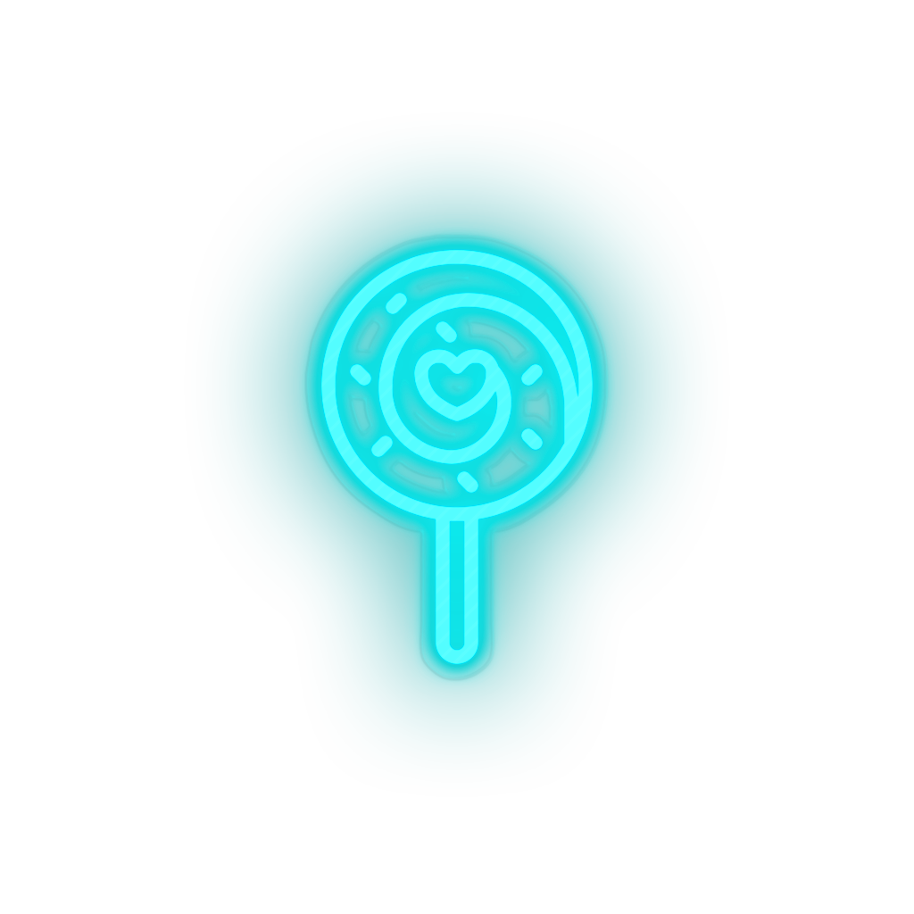 ice_blue candy led candy lollipop love relationship romance sweet valentine day neon factory