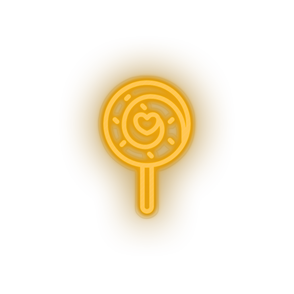 warm_white candy led candy lollipop love relationship romance sweet valentine day neon factory