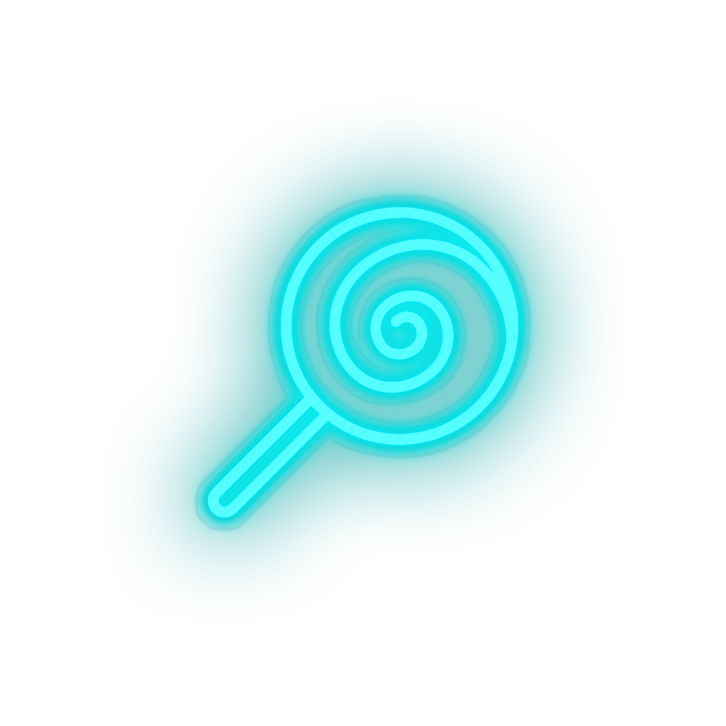 ice_blue candy_lollipop led amusement candy carnival circus lollipop parade sweet neon factory
