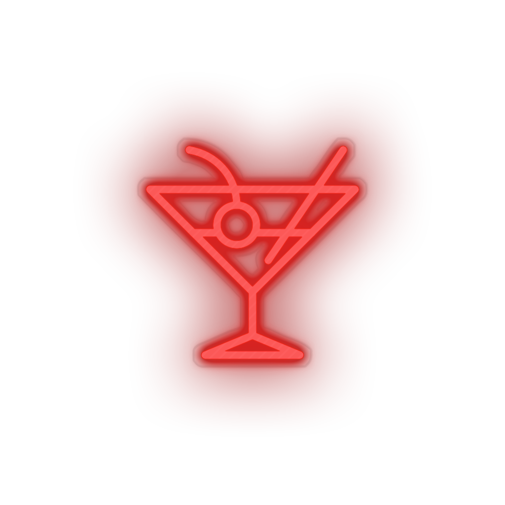 red cocktail led alcohol cocktail drink holiday tourism travel vacation neon factory