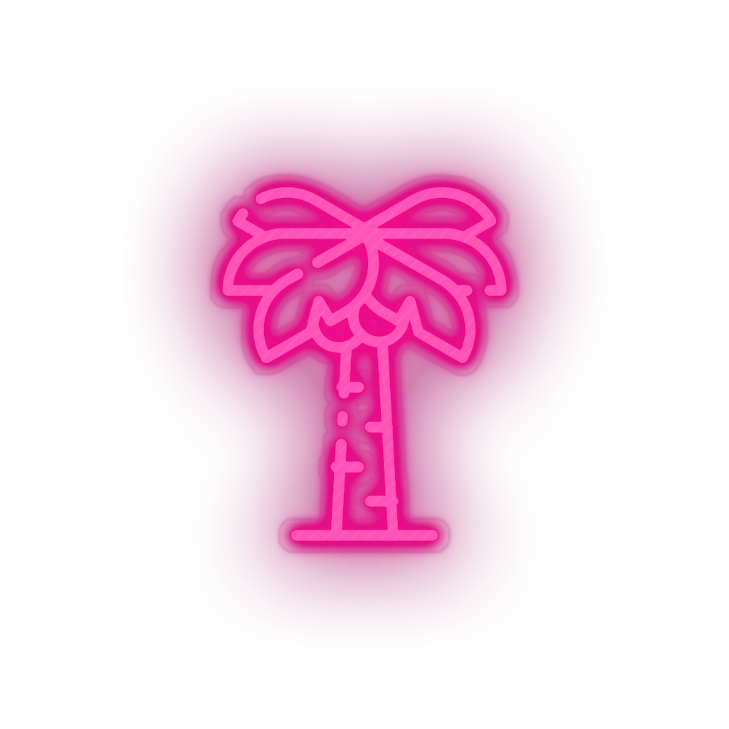 pink coconut_tree led beach coconut tree holiday palm tree recreation summer vacation neon factory