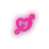 pink fall_in_love led arrow fall in love heart love relationship romance valentine day neon factory