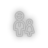 white family parent father children human person child daughter kid grandfather baby led neon factory