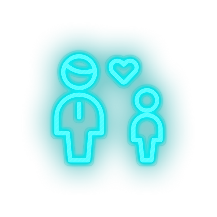 Parent Father Human Person Heart Dad Baby Neon Sign - Family Babies ...