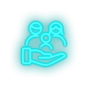 ice_blue family parent hold children human person hand parents child kid baby led neon factory