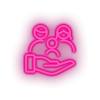 Load image into Gallery viewer, pink family parent hold children human person hand parents child kid baby led neon factory