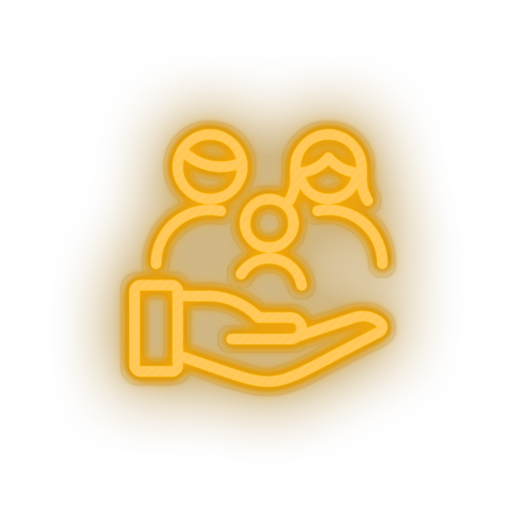 warm_white family parent hold children human person hand parents child kid baby led neon factory