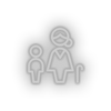 Load image into Gallery viewer, white family parent mother children human cane person old child kid baby grandmother led neon factory