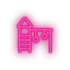 pink family play children playground outdoors child structure kid baby playhouse led neon factory
