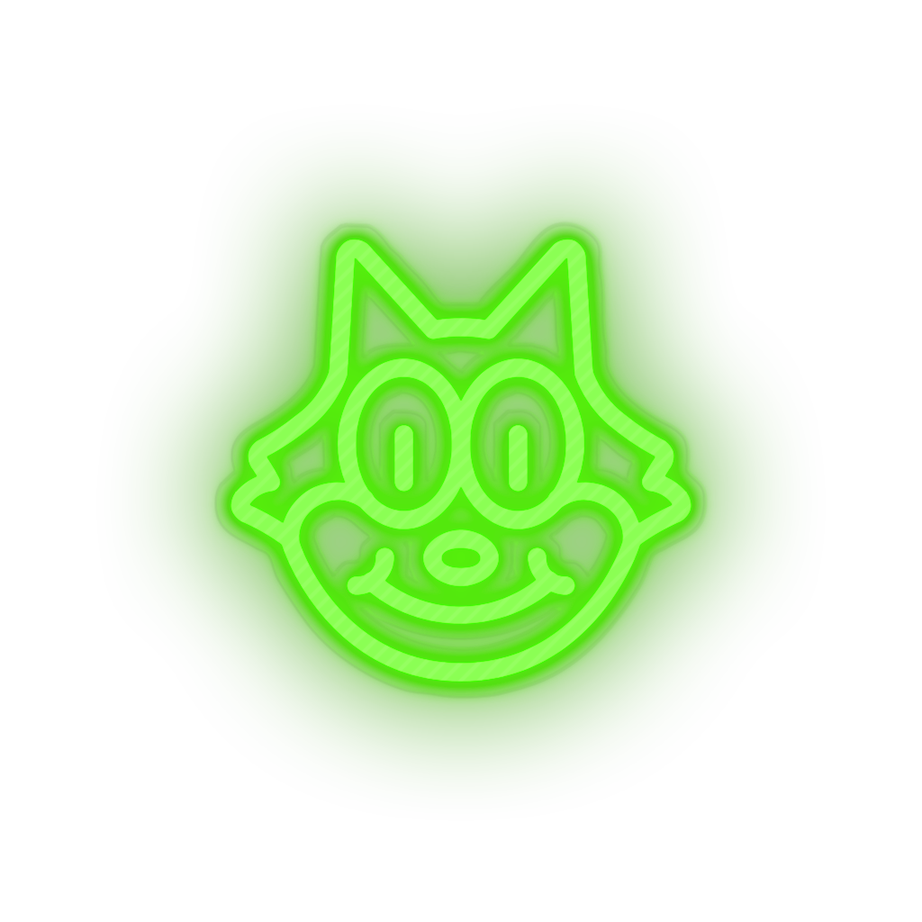 green famous character cat led neon factory