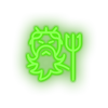 green famous character poseidon led neon factory