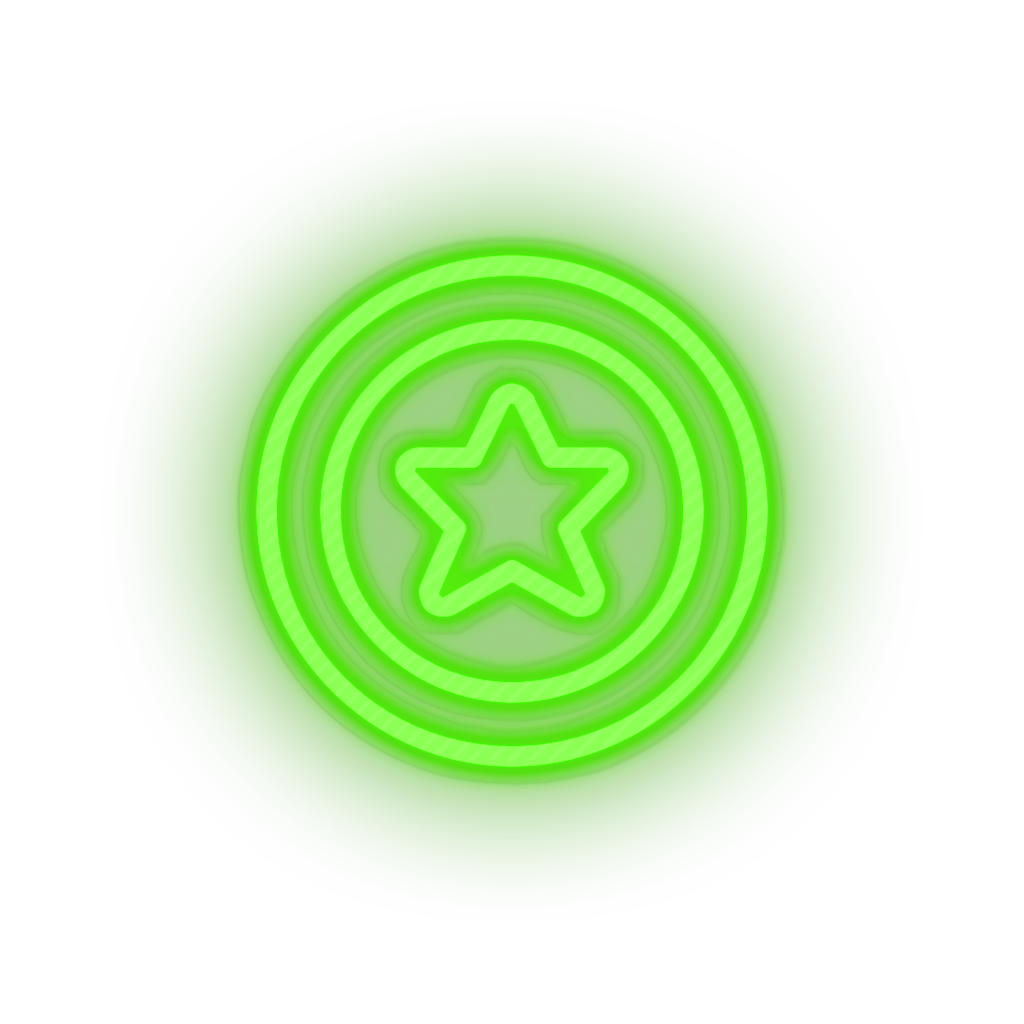 green famous character star led neon factory
