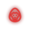 red gorilla led animal cartoon fauna gorilla herbivore monkey zoo neon factory