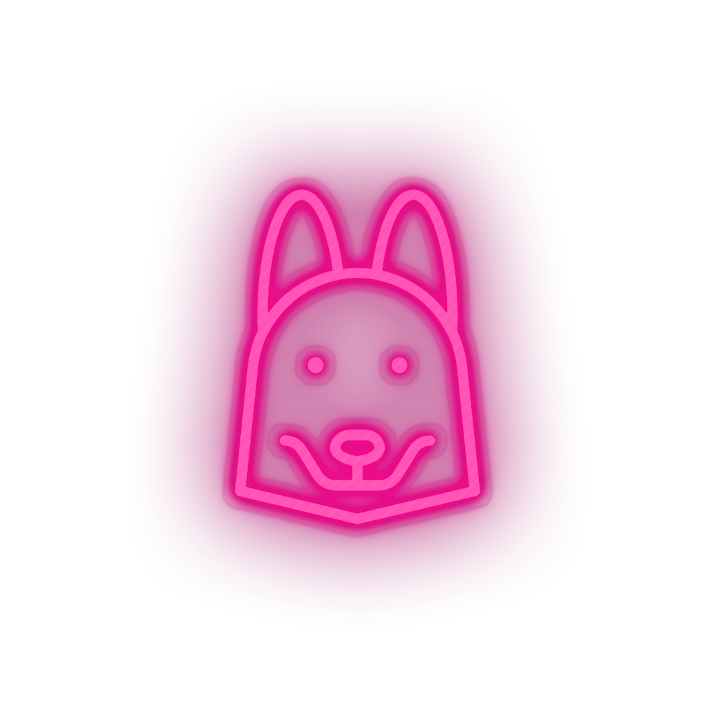 pink husky_dog led animal carnivore cartoon fauna husky dog pet zoo neon factory