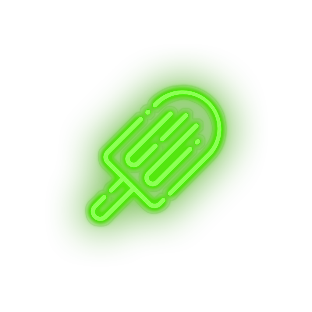 green ice_cream led beach cold holiday ice cream popsicle summer vacation neon factory