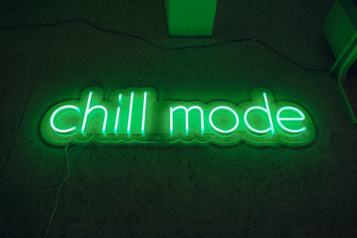 Chill mode neon sign for home chill out zone LED flex neon