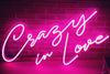 Crazy in Love LED Neon Sign Wedding Bride Party Decoration Event Neon Sign Lighting Wall Hanging