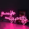 28in x 12in You re like really pretty Neon Sign Acrylic Flex Led Custom Pink Light 12V Home Room Decoration Ins