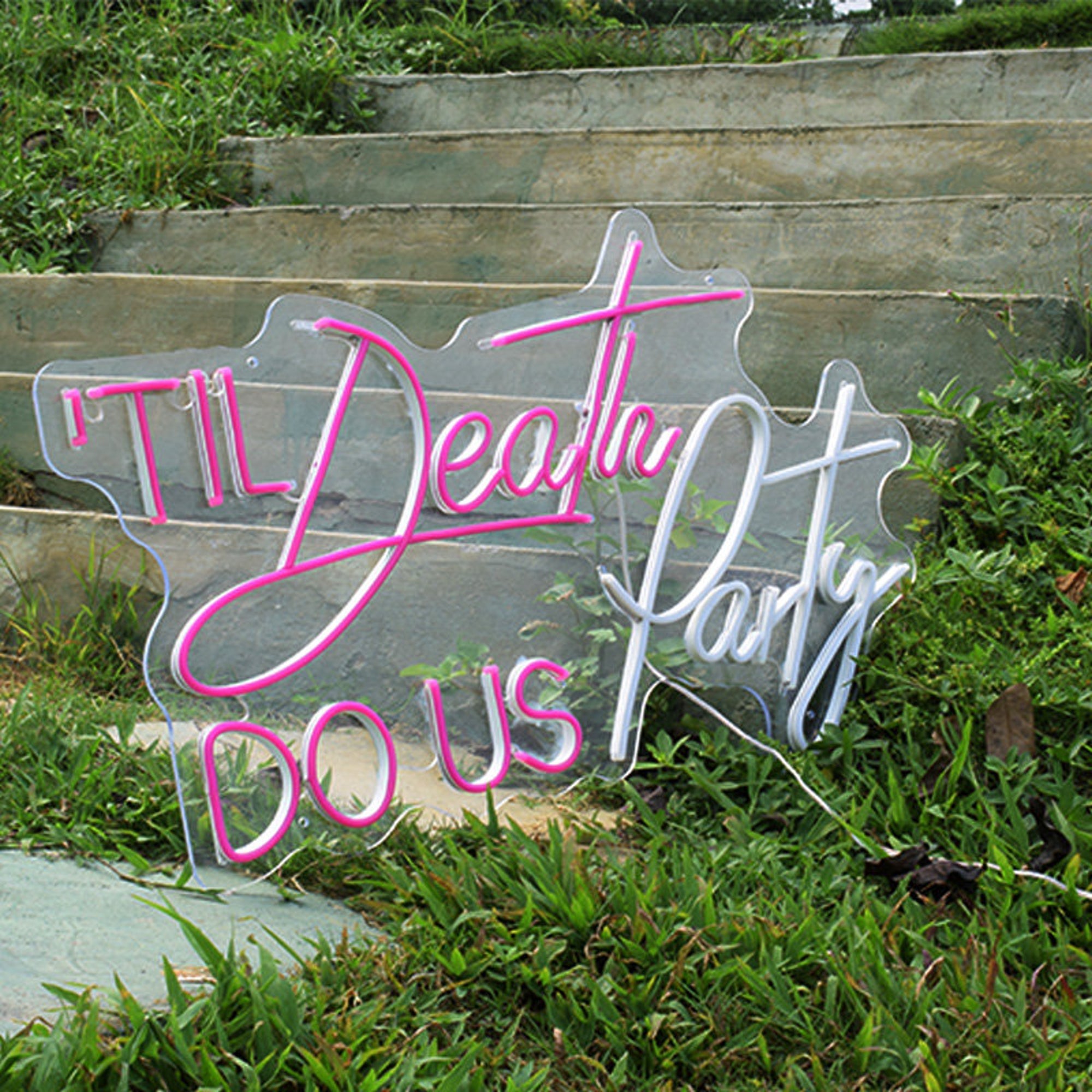 29in x 17in Til Death DO US Party Neon Sign Flex Led Neon Light Custom Led Neon Sign Home Room Decoration Ins Party Wedding