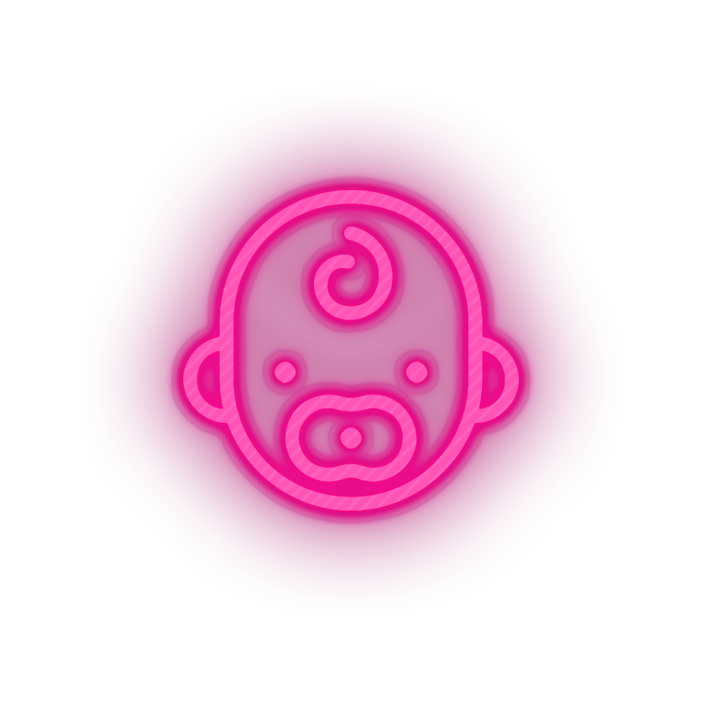 Led Pink Pacifier Sign Pacifier Family Neon Sign - Family Babies Kids Led Neon Decor