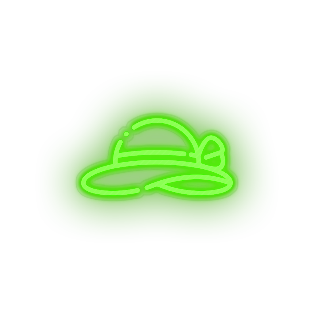 green pamela_hat led beach cap fashion holiday pamela hat summer vacation neon factory