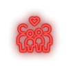 red parent family person human children heart like child parents kid baby led neon factory