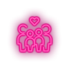 pink parent family person human children heart like child parents kid baby led neon factory
