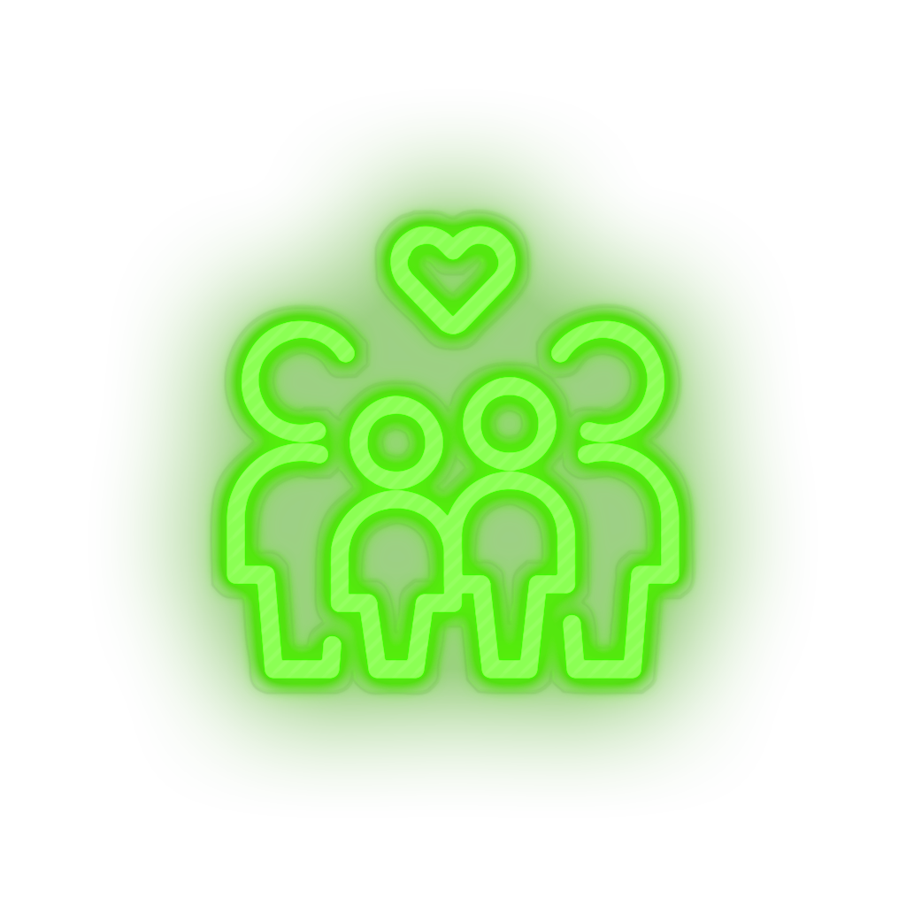 parent family person human children heart like child parents kid baby Neon led factory
