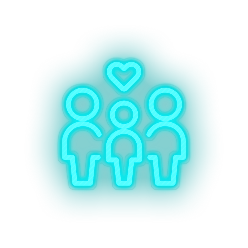 Parent Person Human Heart Parents Baby Neon Sign - Family Babies Kids ...