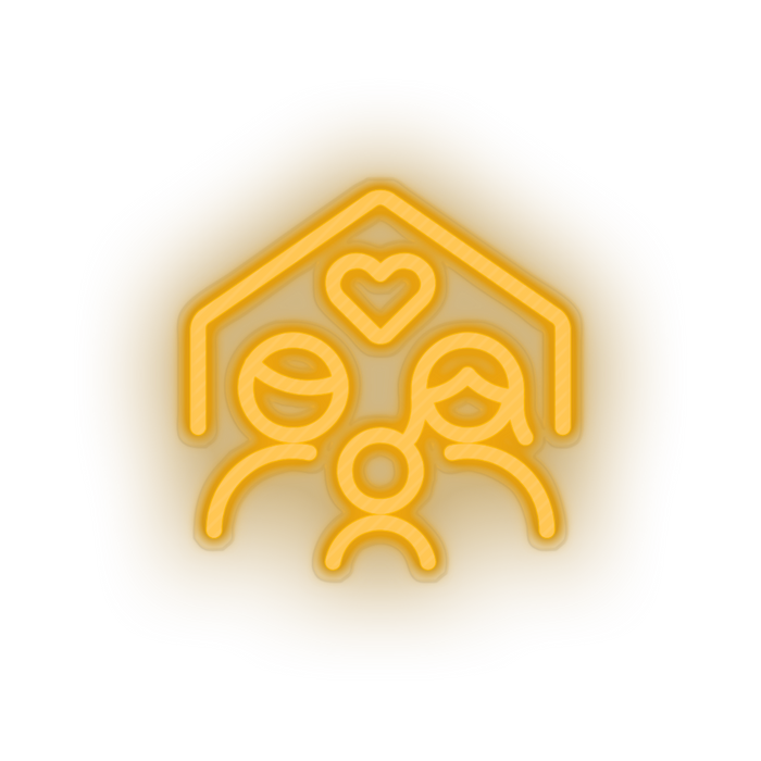Parent Person Human House Home Parents Heart Baby Neon Sign - Family ...
